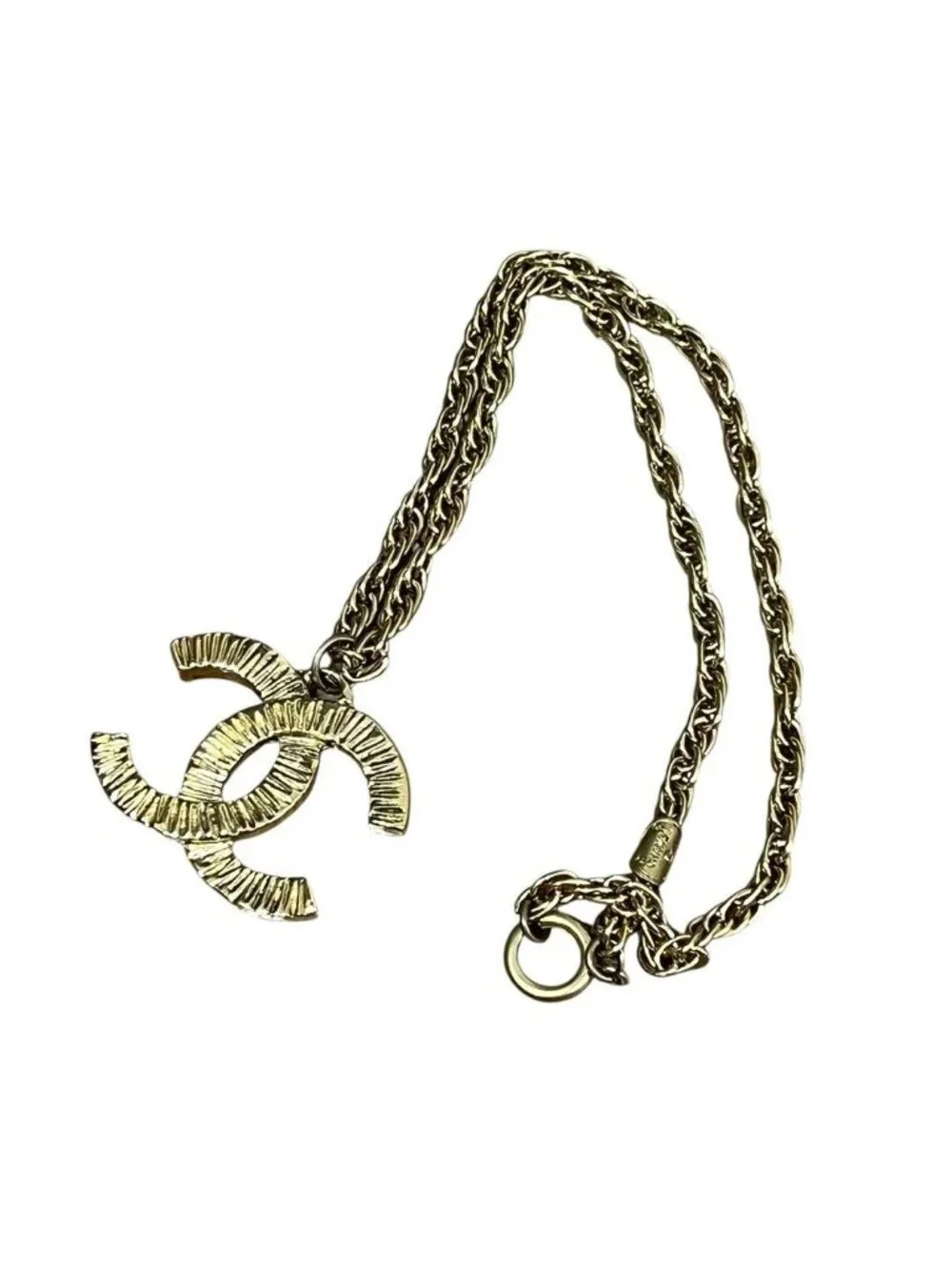 Chanel Vintage Gold Chain Necklace Plated